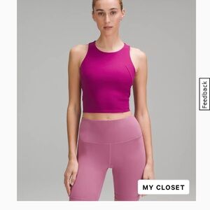 Lululemon Wunder Train Racerback Tank, magenta purple, size 10